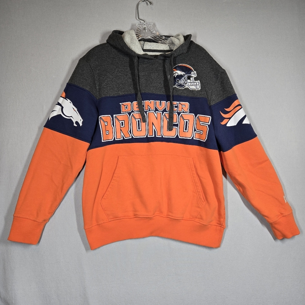 Denver Broncos Starter Hoodie Men's Size M Screen Print Embroidered NFL